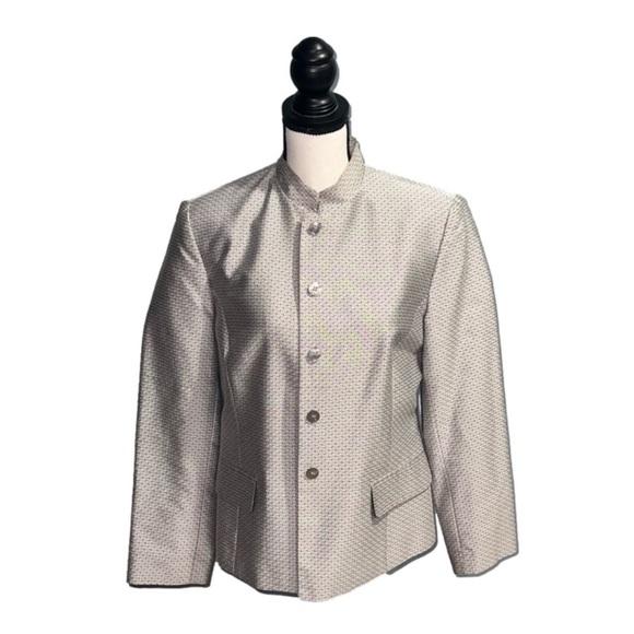 Talbots Jackets & Blazers - Talbots- Silver and black polk a dot jacket